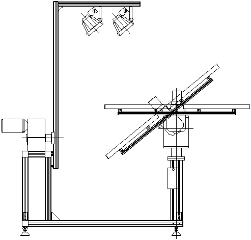 光伏電池方陣偏轉(zhuǎn)移動示意圖