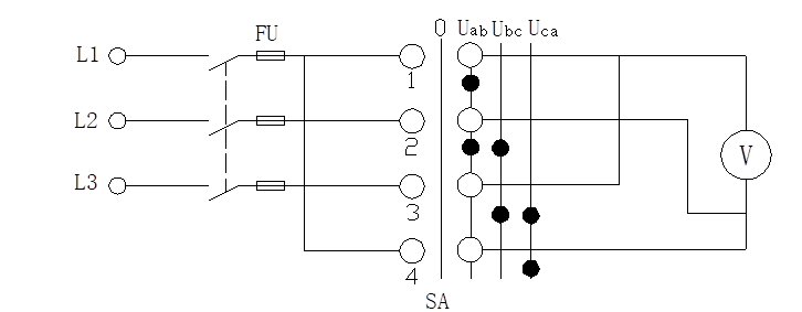 倒順開(kāi)關(guān)的三相異步電動(dòng)機(jī)正反轉(zhuǎn)控制電路
